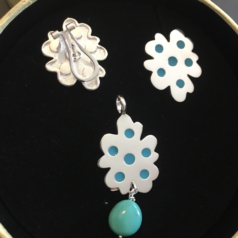 TOUS Eugenia silver turquoise set vintage. Excellent condition - Picture 3 of 5